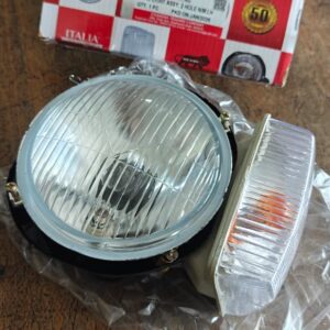Headlight Assy. APE Piaggio Old model complete with indicator and bulbs